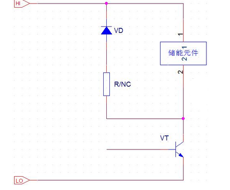 快恢復(fù)二極管的續(xù)流作用示意圖