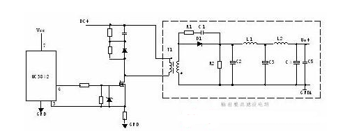   圖2 開關電源反激式整流電路