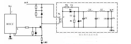 圖1 開關電源正激式整流電路