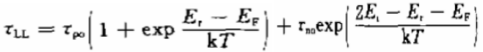 小注入水平下載流子壽命計(jì)算式