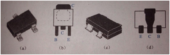 快恢復(fù)二極管小型封裝(a)SOT-23;  (b)SOT-89;  (c)SOT-143;  (d)SOT-252