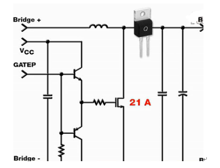 采用了Qlong二極管而使MOS的電流容量從21A下降到12A