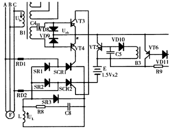 圖2 可控硅自勵(lì)恒壓裝置部分電路