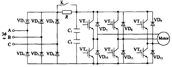 圖3 典型的VVVF變須器電原理圖