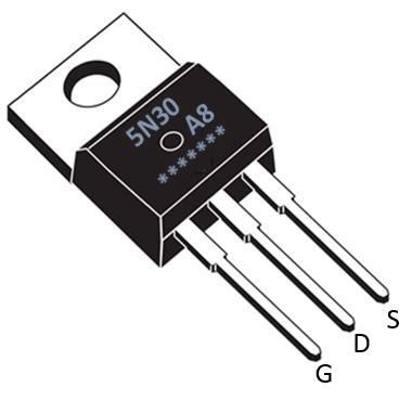 N溝道增強(qiáng)型5A/300V MOSFET